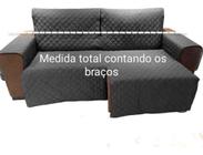 Protetor Sofá 2.30m(medindo Com Braços)2 Modulos Retratil e reclinavel - cinza escuro - RJ ENXOVAIS