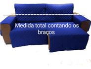 Protetor Sofá 2.50m(medindo Com Braços)2 Modulos Retratil e reclinavel -azul royal