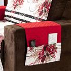 Protetor Sofa Estampado Isabela 2 E 3 Lugares - Floral Vermelho/Preto