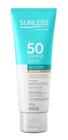 Protetor solar facial fps 50 bege claro sunless 60g novo