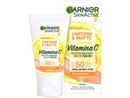 Protetor Solar Facial Garnier Uniform & Matte - Vitamina C FPS 50 Cor Média 40g