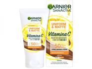 Protetor Solar Facial Garnier Uniform & Matte - Vitamina C FPS 50 Cor Negra 40g
