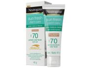 Protetor Solar Facial Neutrogena FPS 70 com Cor - Derm Care Sun Fresh Pele Morena 40g