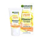 Protetor Solar Hidratante Facial Garnier Uniform & Matte Vitamina C FPS 50 Cor Média 40g