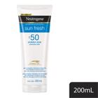 Protetor solar neutrogena sun fresh corpo e rosto loção fps 50 com 200ml