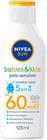 Protetor Solar Nivea Kids & Babies Pele Sensível FPS60 Sensitive Pure 125Ml