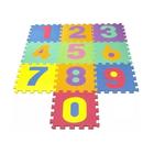 Protetor Tapete Eva 29 X 29 X 7mm Infantil 10 Placas Números Educativo Colorido
