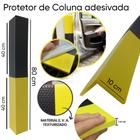 Protetores de coluna adesivado 80cm garagem estacioanmento em eva 10 mm cantoneiras