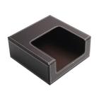 PU Leather Square Coquetel Porta-guardanapos Papel Serviette Dispensador Caixa de Tecido Bar Caddy para Mesa de Jantar Hotel Office Home Decor - Marrom - Jiezhirong Information