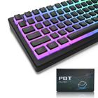 Pudim PBT Keycaps RGB Teclado Mecânico Gaming, Double Shot Translúcido, 60%, 80%, 100% Layout, Perfil OEM ( Black )