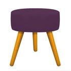 Puf Puff Banqueta Sofia Roxo Suede - AM Decor