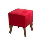 Puff Redondo para Sala e Quarto Palito Mel Suede Vermelho - WeD Decor - W&D  Decor