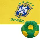 Pufe Puff Grande Bola De Futebol Brasil Copa Do Mundo - VAZIO/SEM ENCHIMENTO