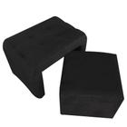 Puff 2 em 1 Brenda Suede Preto - D'Classe Decor