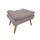 Puff Banco Estofado Decorativo Para Quarto Closet Karen Suede Rose - LM DECOR