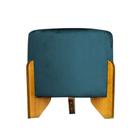 Puff Banqueta Catar Luxo Decorativo - Suede Azul Royal