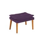 Puff Banqueta Decorativa Fenzzi Palito Mel Sala de Estar Recepção Suede Roxo - DAMAFFÊ MÓVEIS - DAMAFFE MÓVEIS