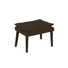 Puff Banqueta Decorativa Fenzzi Palito Tabaco Sala de Estar Recepção Suede Marrom - KDAcanto Móveis