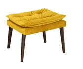 Puff Banqueta Decorativa Para Sala E Quarto Opala Suede Amarelo -LM DECOR