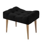 Puff Banqueta Decorativa Para Sala E Quarto Requinte Suede Preto - LM DECOR