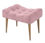 Puff Banqueta Decorativa Para Sala E Quarto Requinte Suede Rosê - LM DECOR