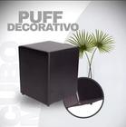 Puff Banqueta Decorativo Cubo Sala Quarto material sintético