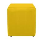 Puff Banqueta Decorativo Dado Corano Amarelo - DAMAFFÊ MÓVEIS