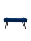 Puff Banqueta Decorativo Recamiê Sofia Suede Azul Oxxy Estofados