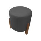 Puff Banqueta Decorativo Redondo Sala de Estar Thor Suede - Nina Home Decor