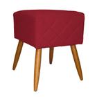 Puff Banqueta Isabela Suede Vermelho - Malta Decor