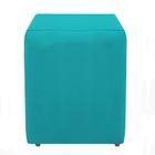 Puff Banqueta Moderno Estiloso Moderno Suede ul Turquesa - Decore.Com