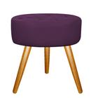 Puff Banqueta Nanda Palito Mel Suede Roxo - KDAcanto Móveis