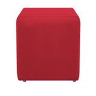 Puff Banqueta Quadrado Dado Decorativo Sala de Estar Quarto Recepção material sintético Vermelho - DAMAFFÊ MÓVEIS