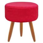 Puff Banqueta Redondo Classic Suede Para Sala Quarto Escritório - Maite Moda Casa