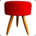 Puff Banqueta Redondo Para Sala Quarto Penteadeira Decorativo Suede