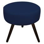 Puff Banqueta Sofia Palito Tabaco Sala de Estar Quarto Decor Suede Azul Marinho - KDAcanto Móveis