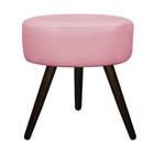 Puff Banqueta Sofia Palito Tabaco Sala de Estar Quarto Decor Suede Rosa Bebê - DAMAFFÊ MÓVEIS - DAMAFFE MÓVEIS