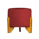 Puff Banqueta thor Luxo Decorativo - Veludo Vermelho - Divini Decor