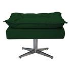 Puff Banqueta Zatti Base Giratória de Metal Suede Verde - DAMAFFÊ MÓVEIS