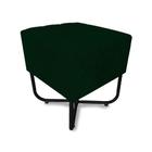 Puff Bela Suede Verde Base Preta - Vallisa Decor