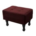 Puff Bella Decorativo Sala de Estar Suede Marsala - Maitê Moda Casa