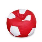 Puff Bola Super em material sintético Vermelho & Branco