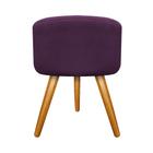 Puff Carol Palito Mel Sala de Espera Decor Recepção Suede Roxo