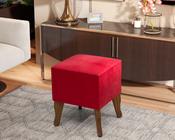 Puff Redondo para Sala e Quarto Palito Mel Suede Vermelho - WeD Decor - W&D  Decor