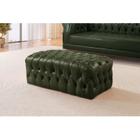 Puff Chesterfield Duque Capitonê Espuma D28 Verde Musgo - Zurc Decor