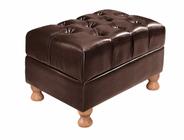 Puff Chesterfield Luis XV Pufe Vintage Banqueta Colonial