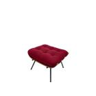 Puff Costela Decorativo Sala E Escritório Suede Vermelho - Maitê Moda Casa