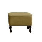 Puff Decorativo Banqueta Retangular Para Sala de Estar Pés de Madeira Teles Tecido Suede Diversas Cores - Maitê Moda Casa