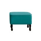 Puff Decorativo Banqueta Retangular Para Sala de Estar Pés de Madeira Teles Tecido Suede Diversas Cores - Maitê Moda Casa