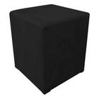 Puff Decorativo Dado Quadrado Suede Preto